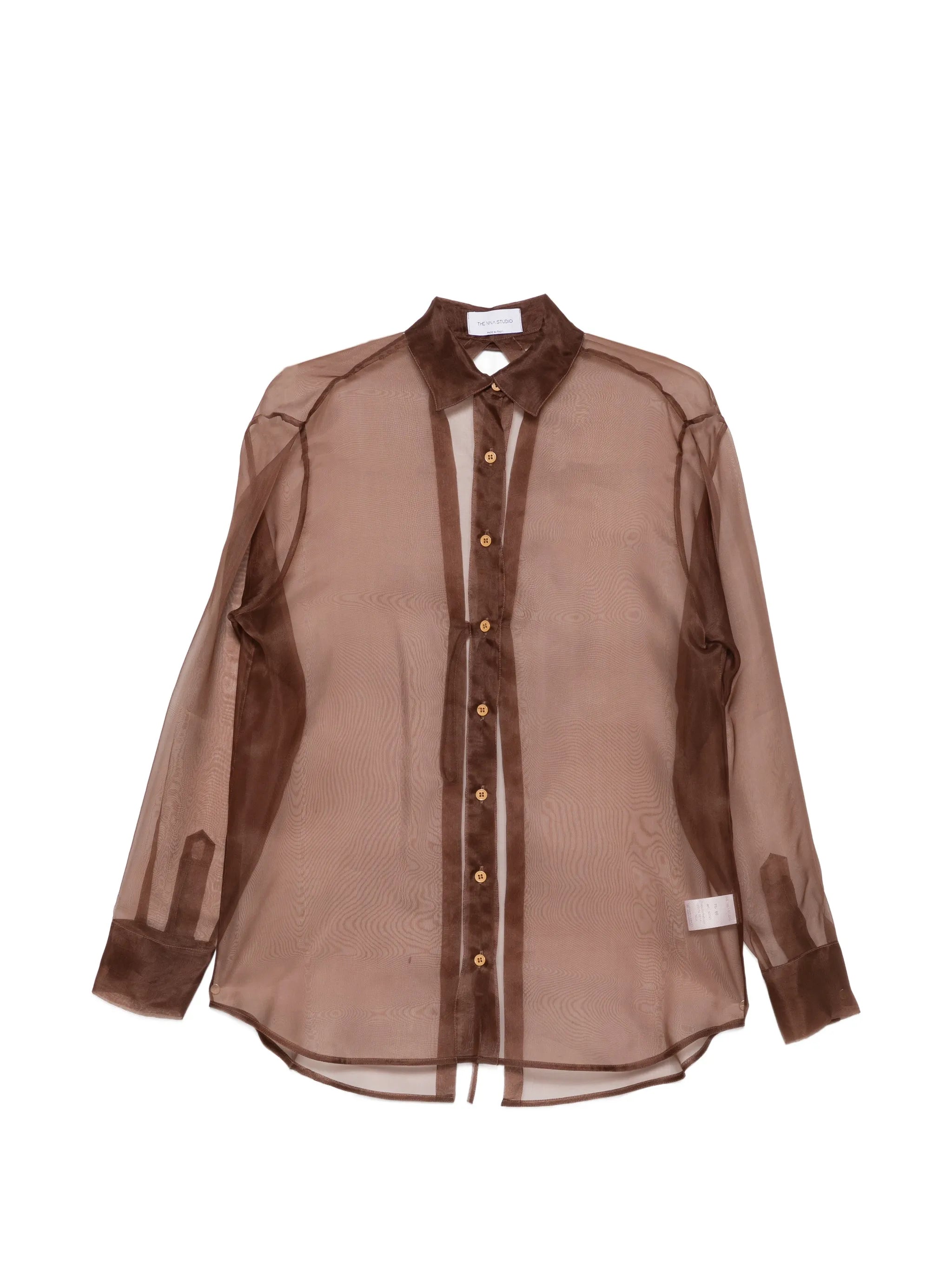 The Nina Studio The Nina Studio Sheer Tie-back Shirt