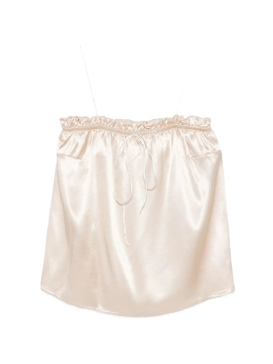 The Nina Studio The Nina Studio Ruffled Spaghetti-strap Top