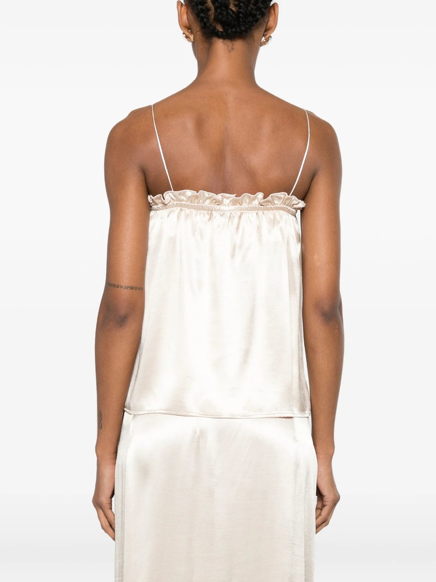 The Nina Studio The Nina Studio Ruffled Spaghetti-strap Top, view 2