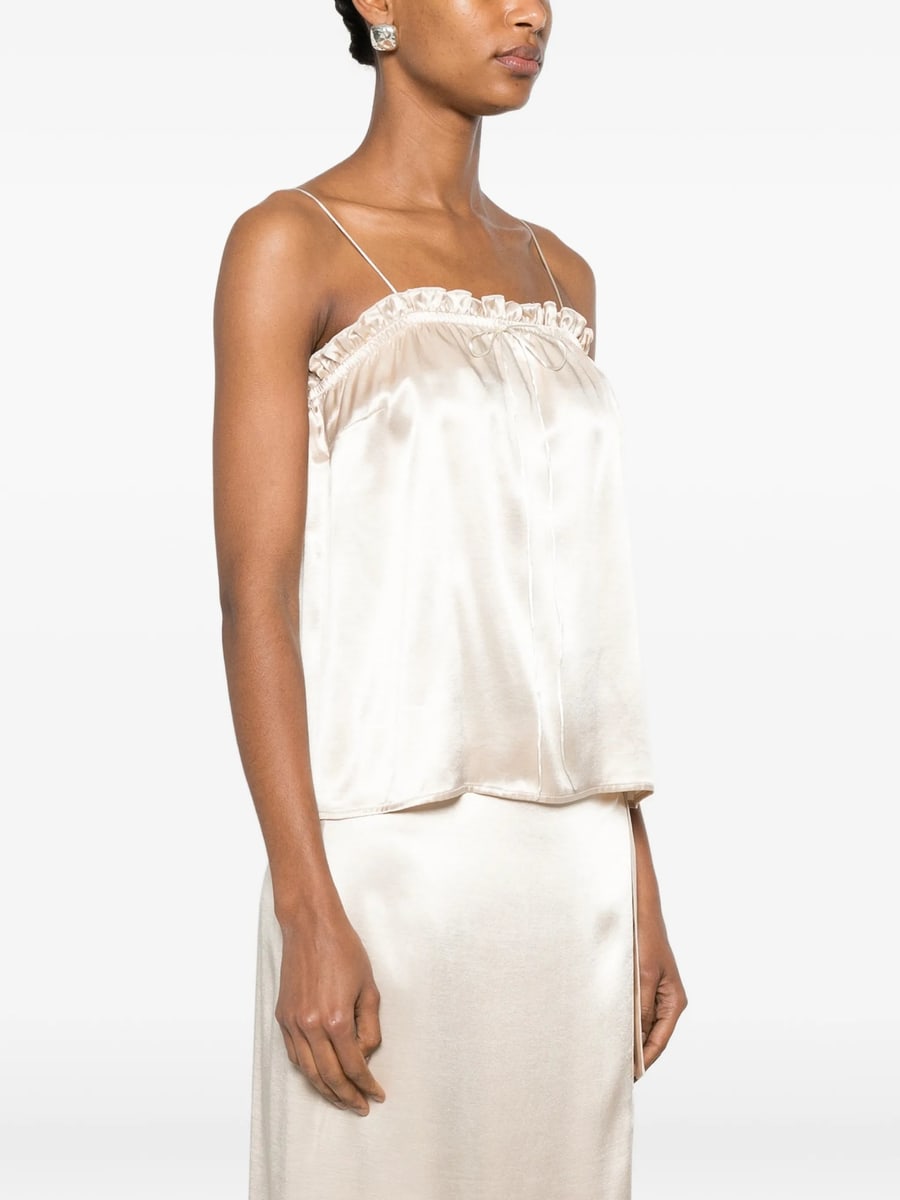 The Nina Studio The Nina Studio Ruffled Spaghetti-strap Top, view 5