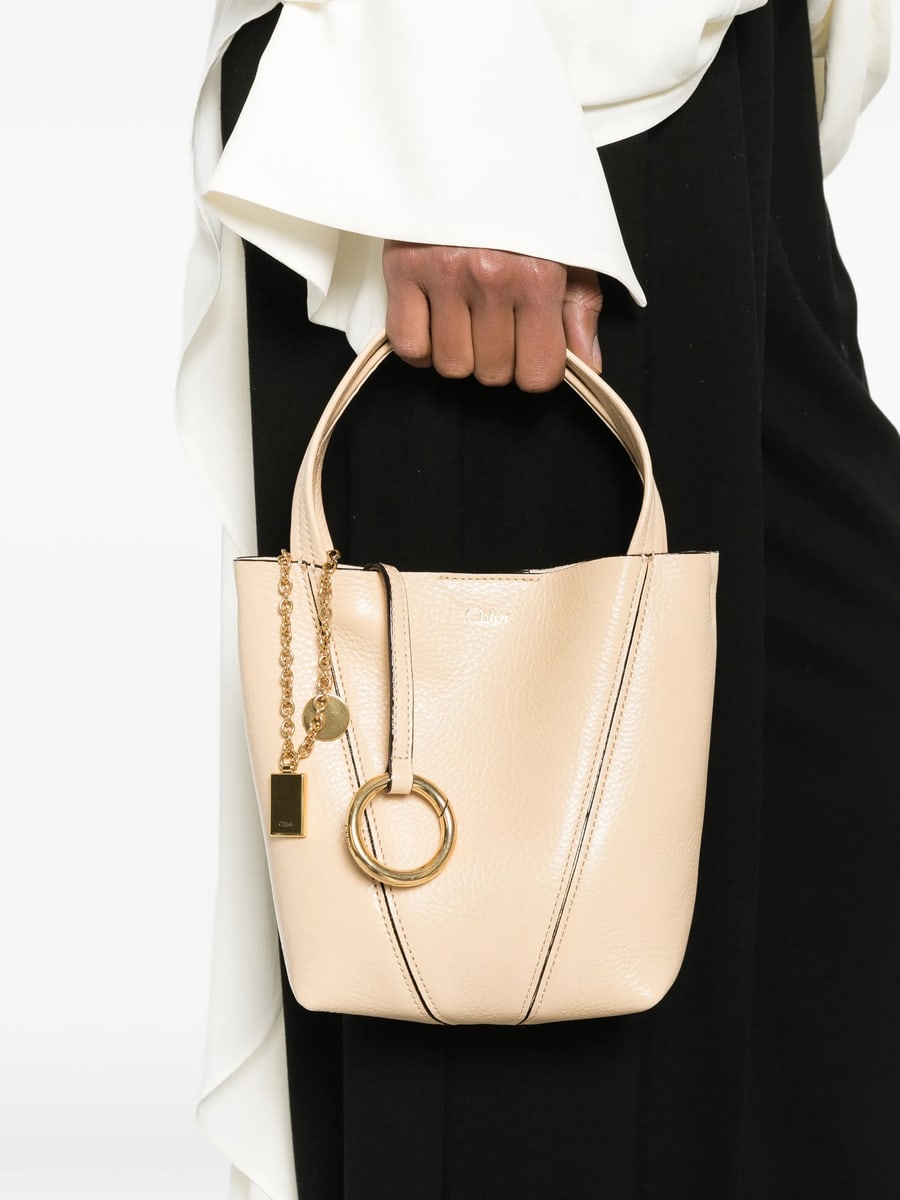 Chloé Chloé Small Ring-detail Leather Rtote Bag, view 5
