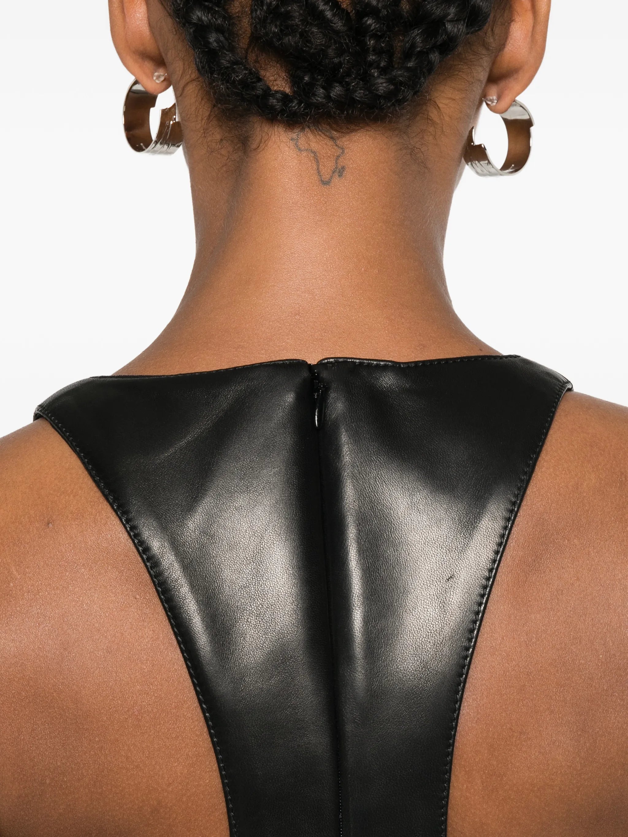 Givenchy Givenchy Sleeveless Leather Mini Dress, view 2