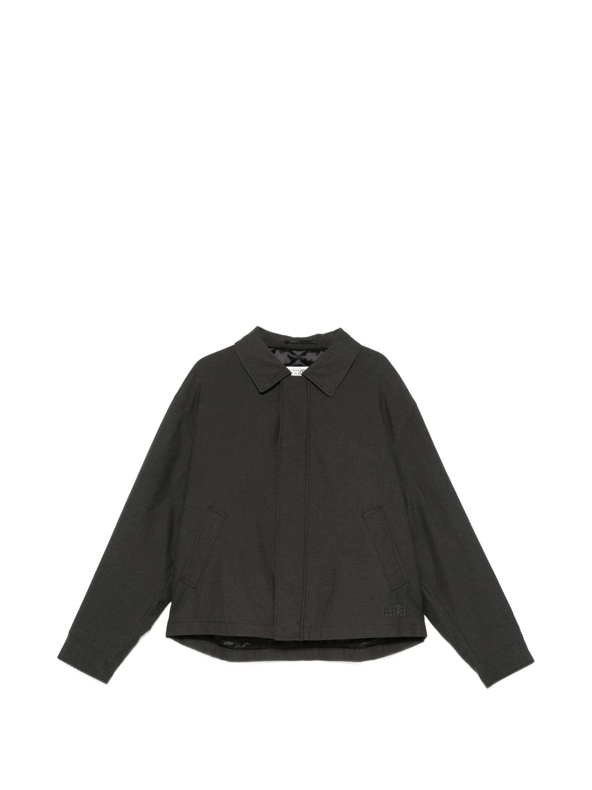 MM6 Maison Margiela Mm6 Maison Margiela Logo-embroidered Concealed-fastening Jacket