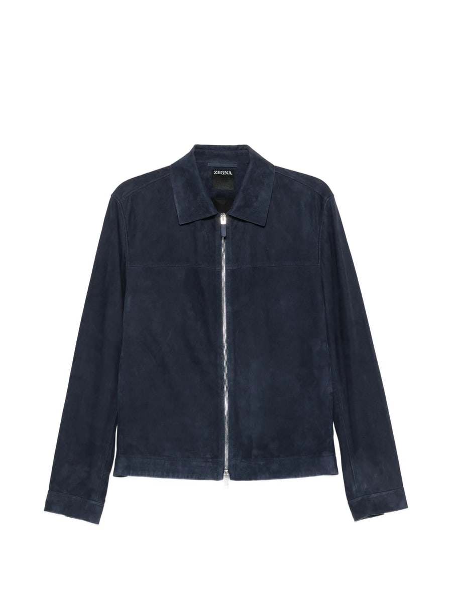 Zegna Zegna Suede Zip-up Jacket