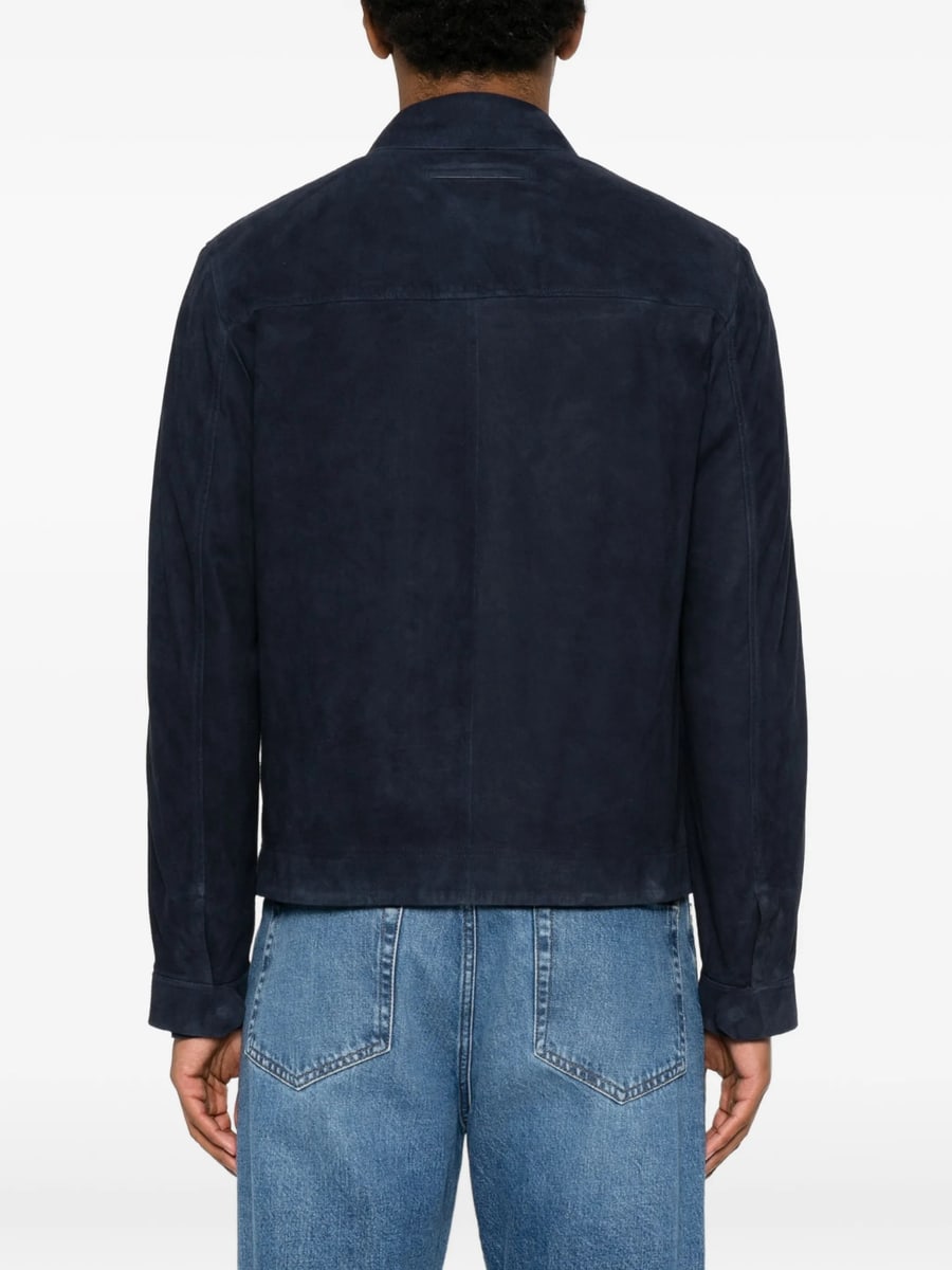 Zegna Zegna Suede Zip-up Jacket, view 4