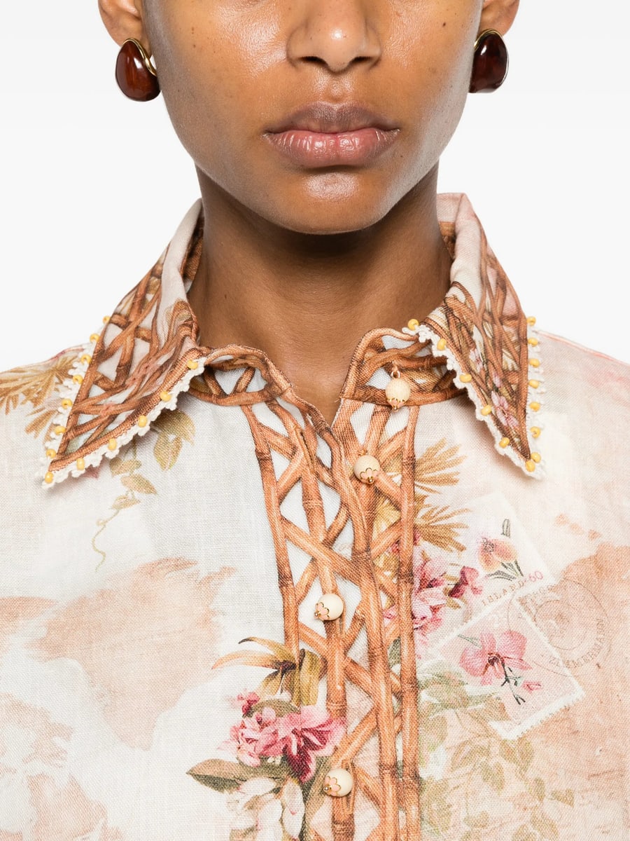 Zimmermann Zimmermann Mahon Print Shirt, view 2