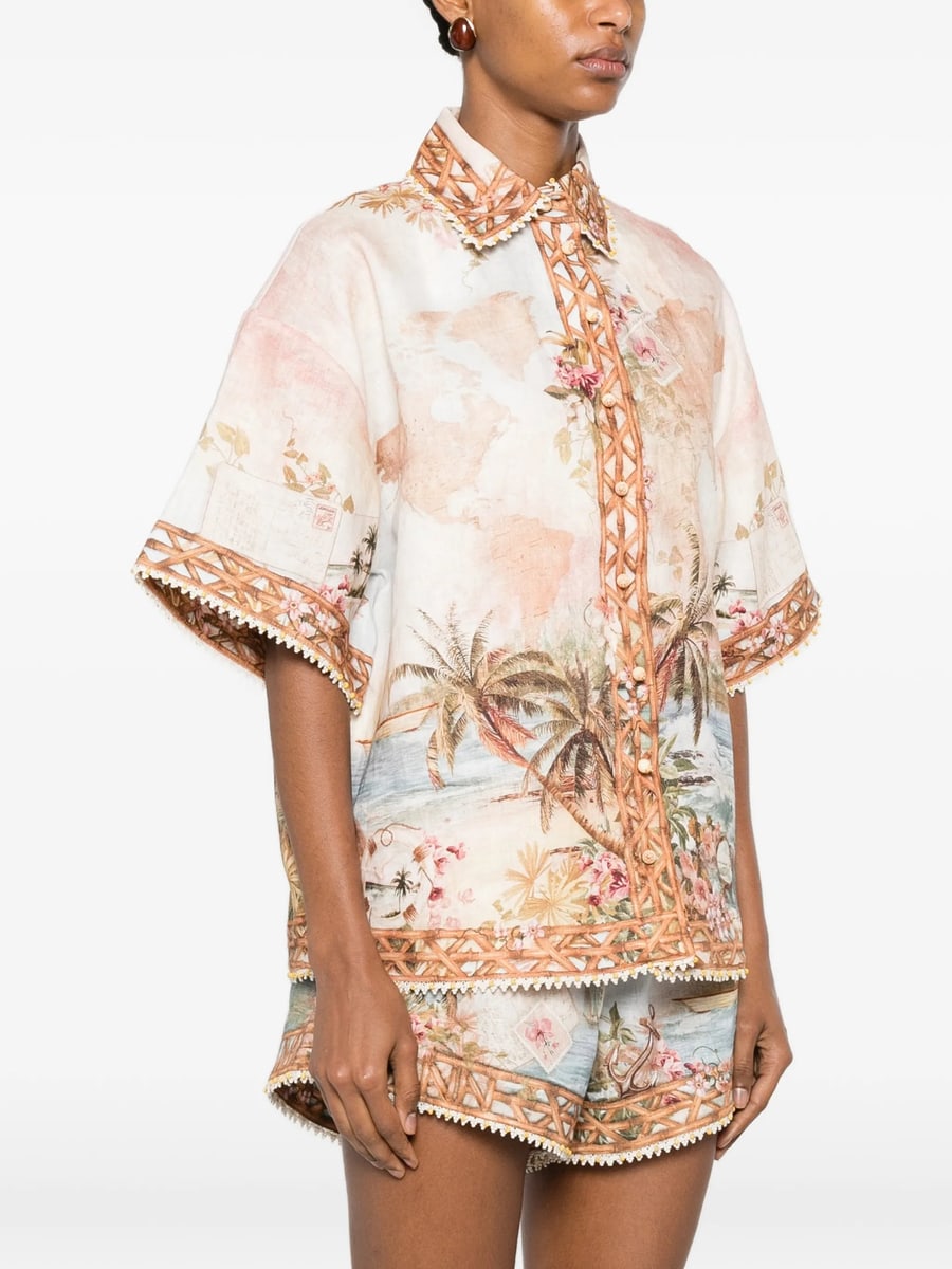 Zimmermann Zimmermann Mahon Print Shirt, view 3