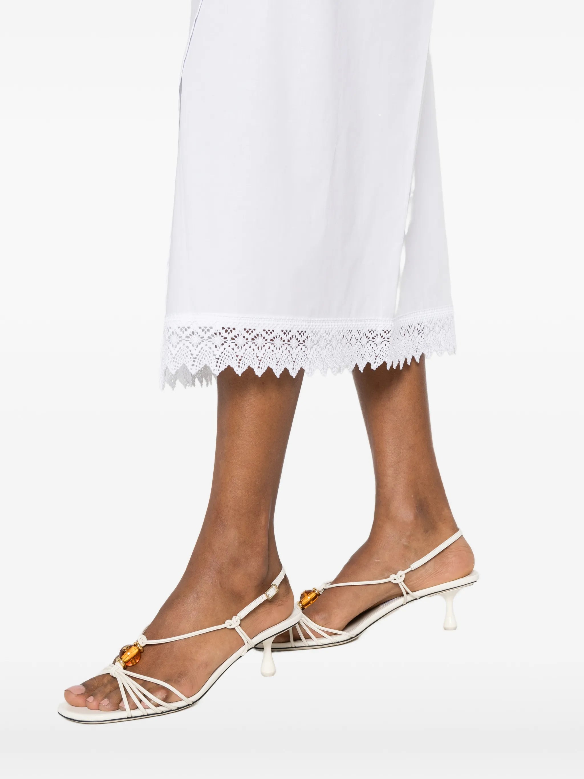 The Nina Studio The Nina Studio Lace-detail Midi Skirt, view 2