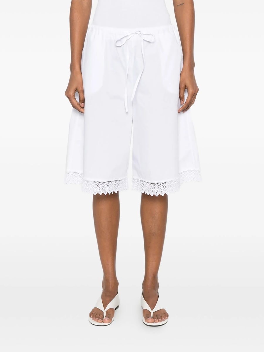 The Nina Studio The Nina Studio Lace-detail Drawstring Shorts, view 5