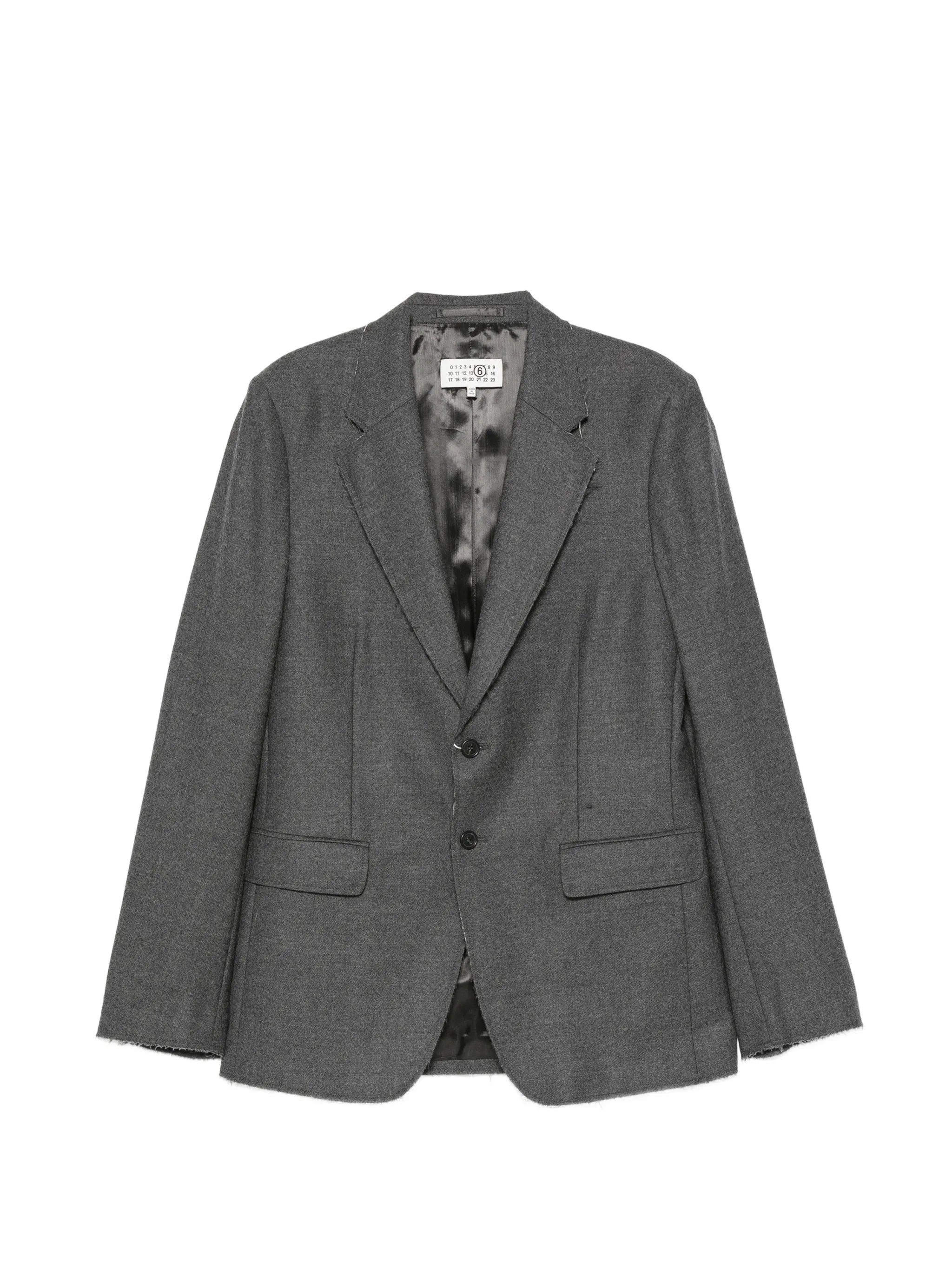 MM6 Maison Margiela Mm6 Maison Margiela Frayed-edge Blazer