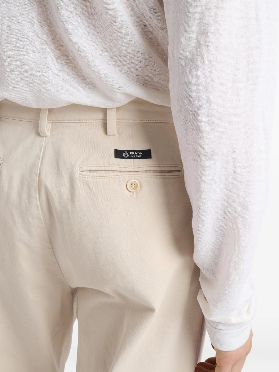 Prada Prada Wide-leg Cotton Pants, view 2
