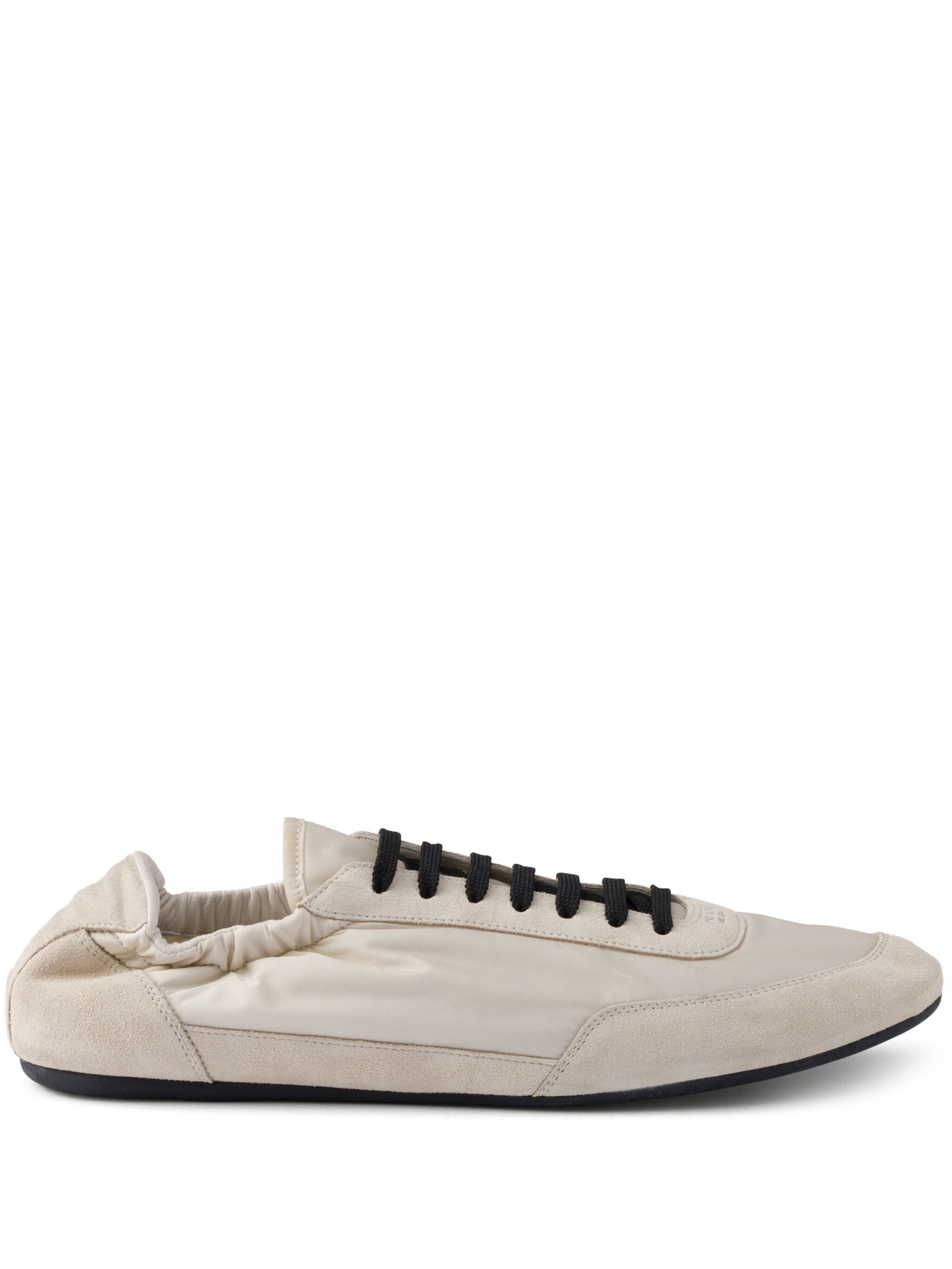 Prada Prada Collapse Re-nylon And Suede Elasticized Sneakers