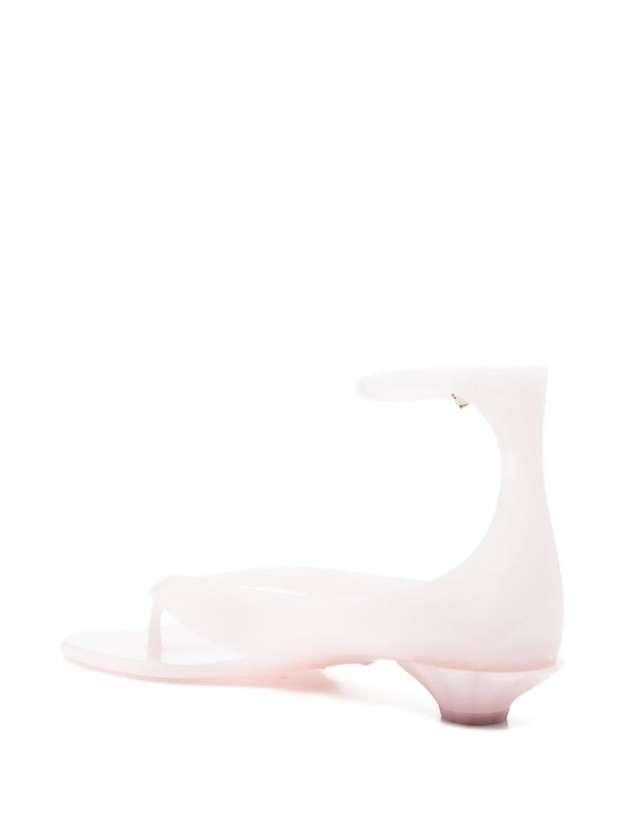 Chloé Chloé CHLOE JELLY LOW HEEL THONG SANDLE WITH ANKLE STRAP, view 2