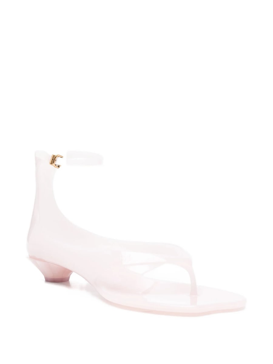 Chloé Chloé CHLOE JELLY LOW HEEL THONG SANDLE WITH ANKLE STRAP, view 3