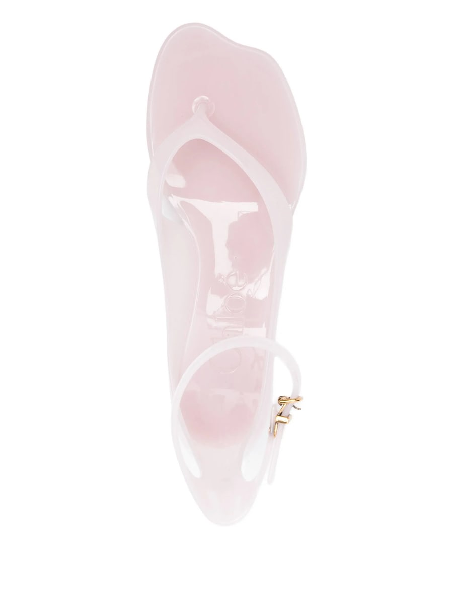 Chloé Chloé CHLOE JELLY LOW HEEL THONG SANDLE WITH ANKLE STRAP, view 4