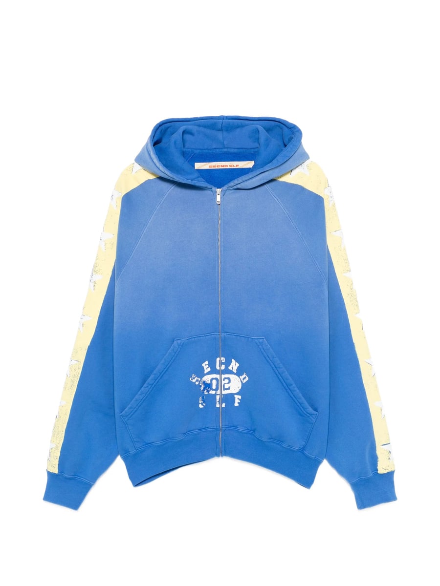 Secnd Slf Secnd Slf Star-print Zip-up Hoodie