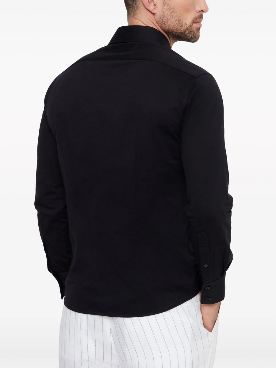 Brunello Cucinelli Brunello Cucinelli Spread-collar Cotton Shirt, view 4