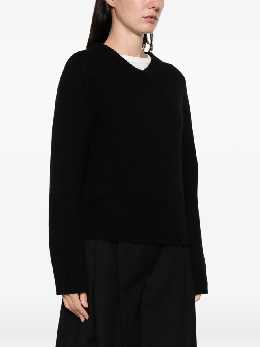 Soft Goat Soft Goat V-neck Sweater, view 3