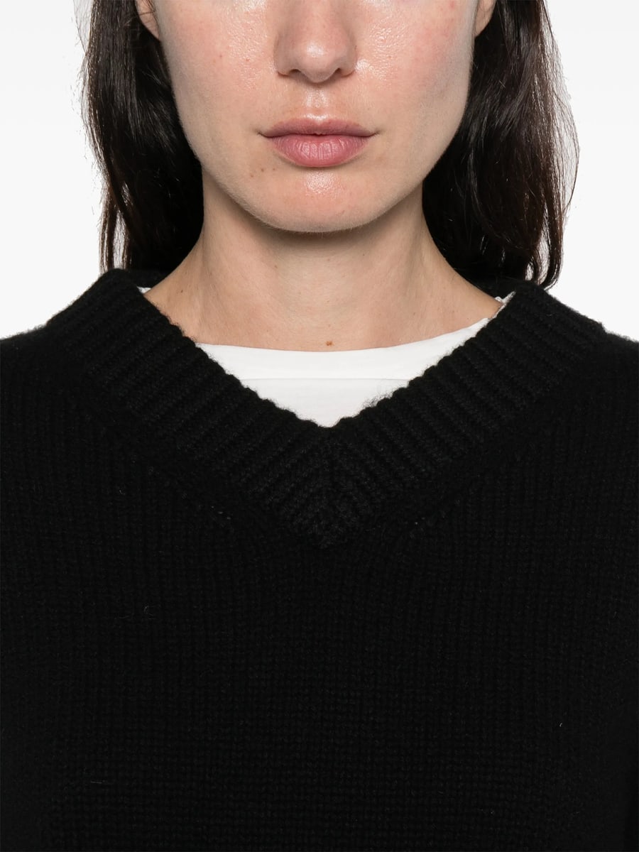 Soft Goat Soft Goat V-neck Sweater, view 5