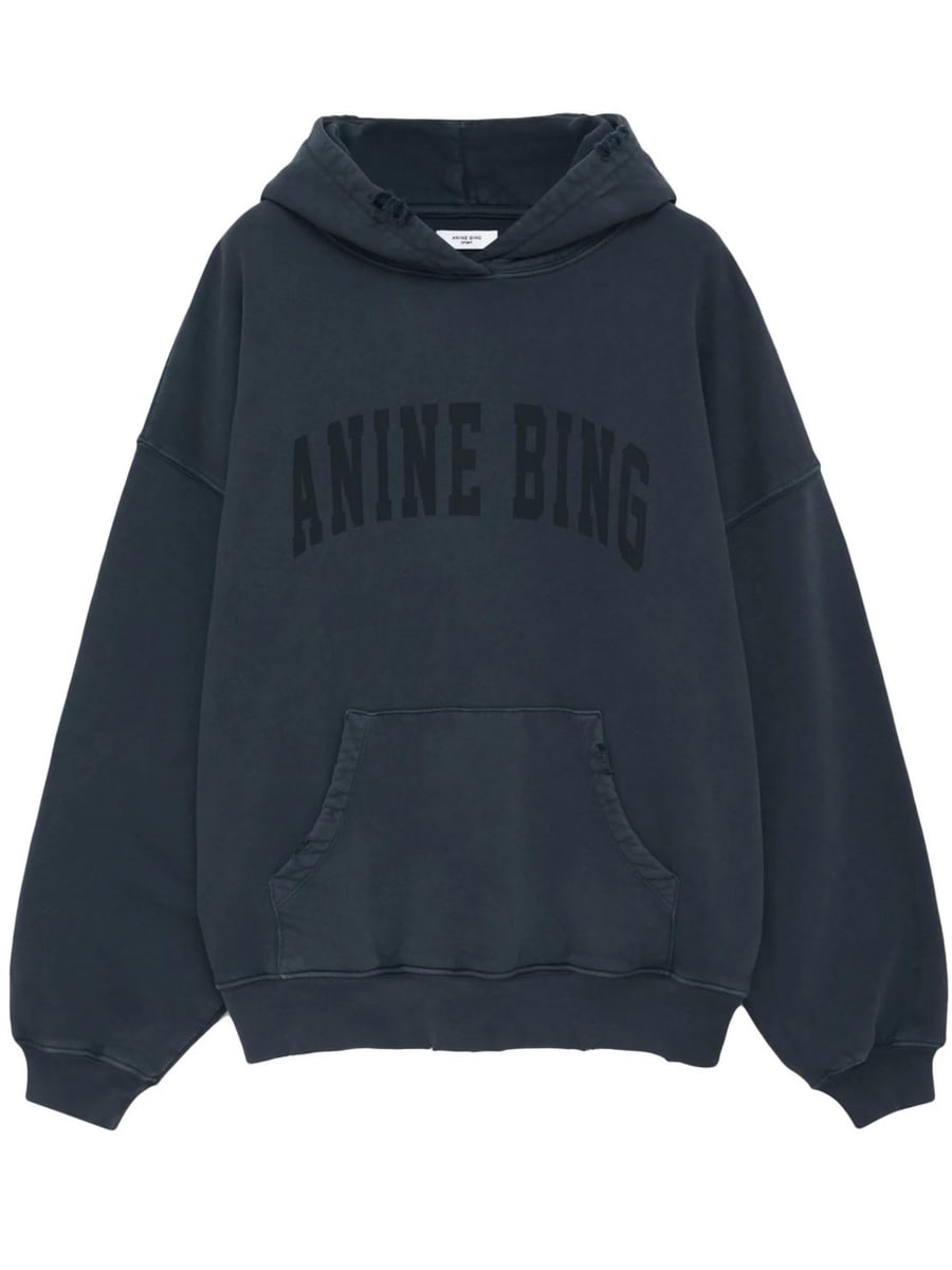 Anine Bing Anine Bing Harvey Logo-print Cotton Hoodie