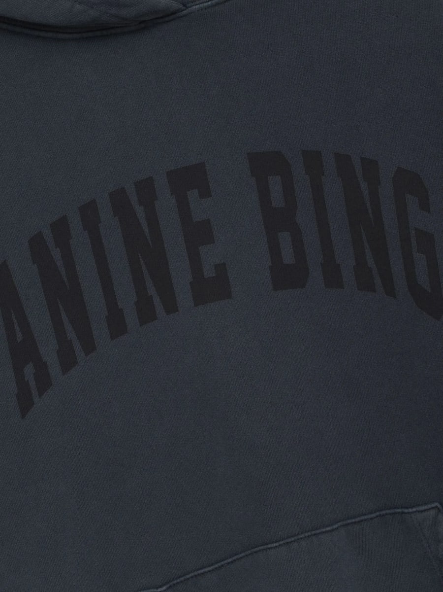 Anine Bing Anine Bing Harvey Logo-print Cotton Hoodie, view 4