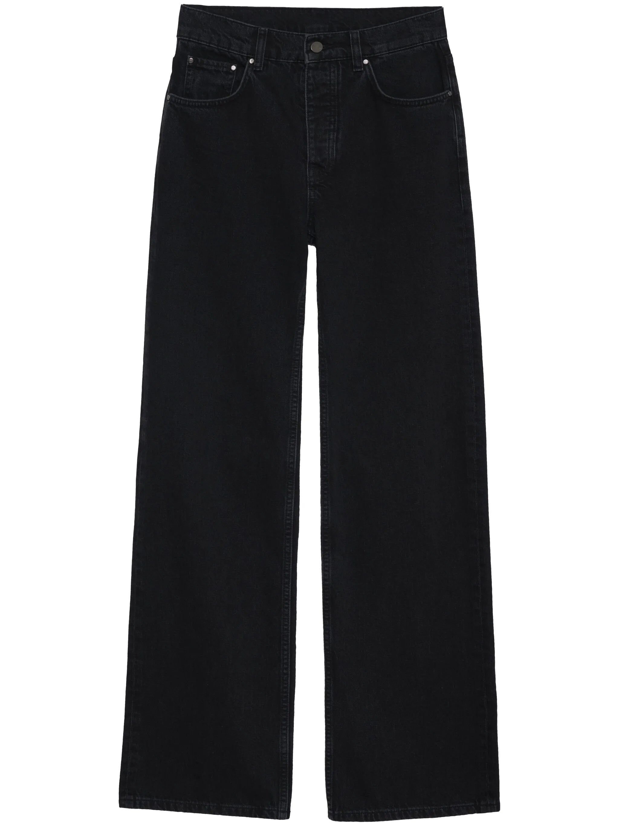 Anine Bing Anine Bing Hugh Logo-patch Wide-leg Jeans