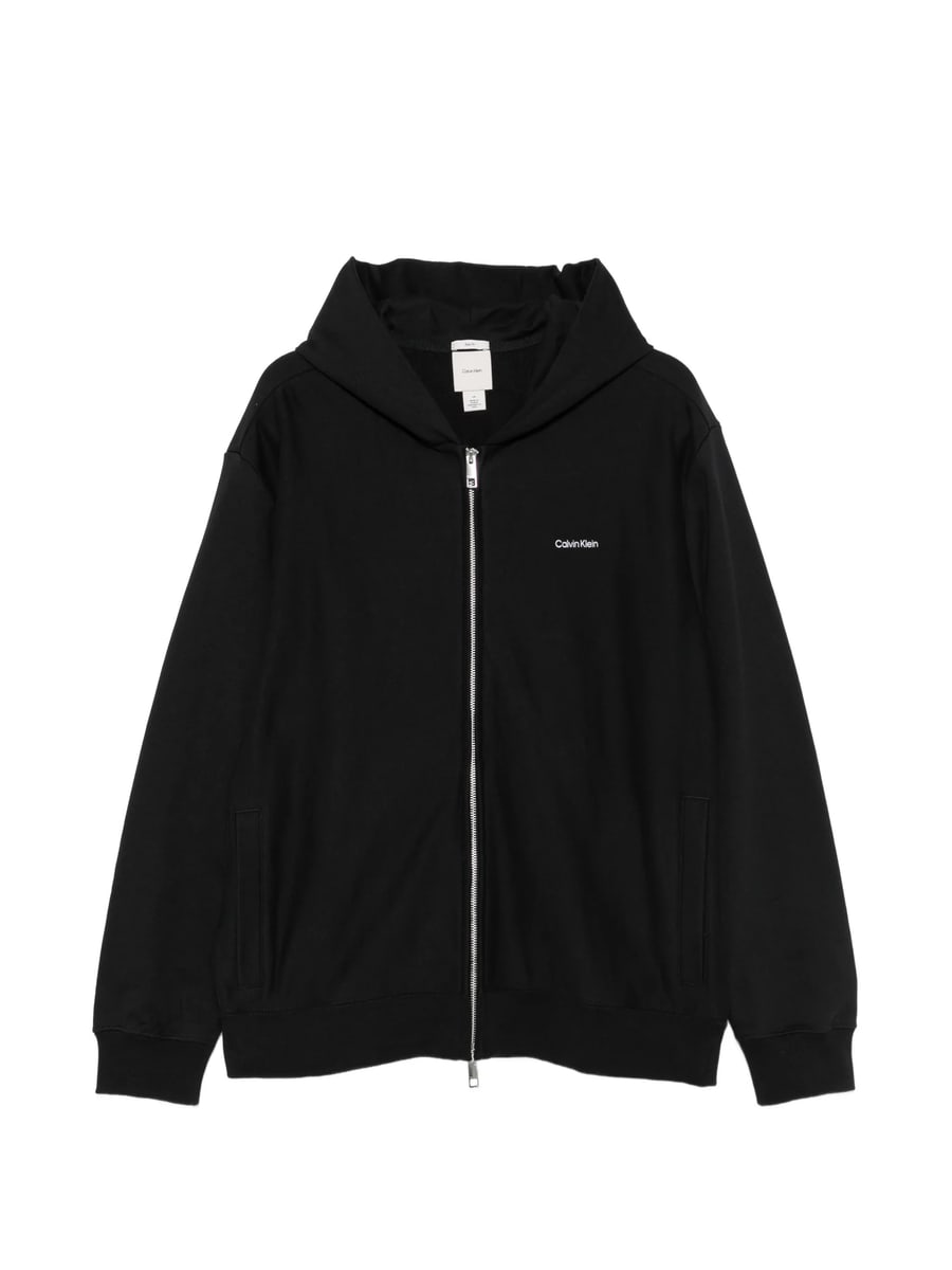 Calvin Klein Calvin Klein Embroidered-logo Zip-up Hoodie