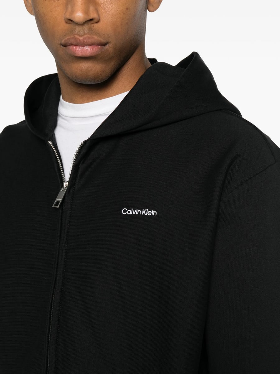 Calvin Klein Calvin Klein Embroidered-logo Zip-up Hoodie, view 2