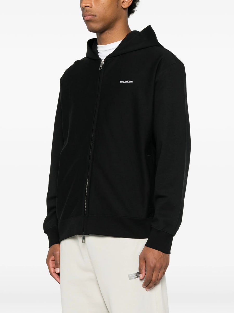 Calvin Klein Calvin Klein Embroidered-logo Zip-up Hoodie, view 3
