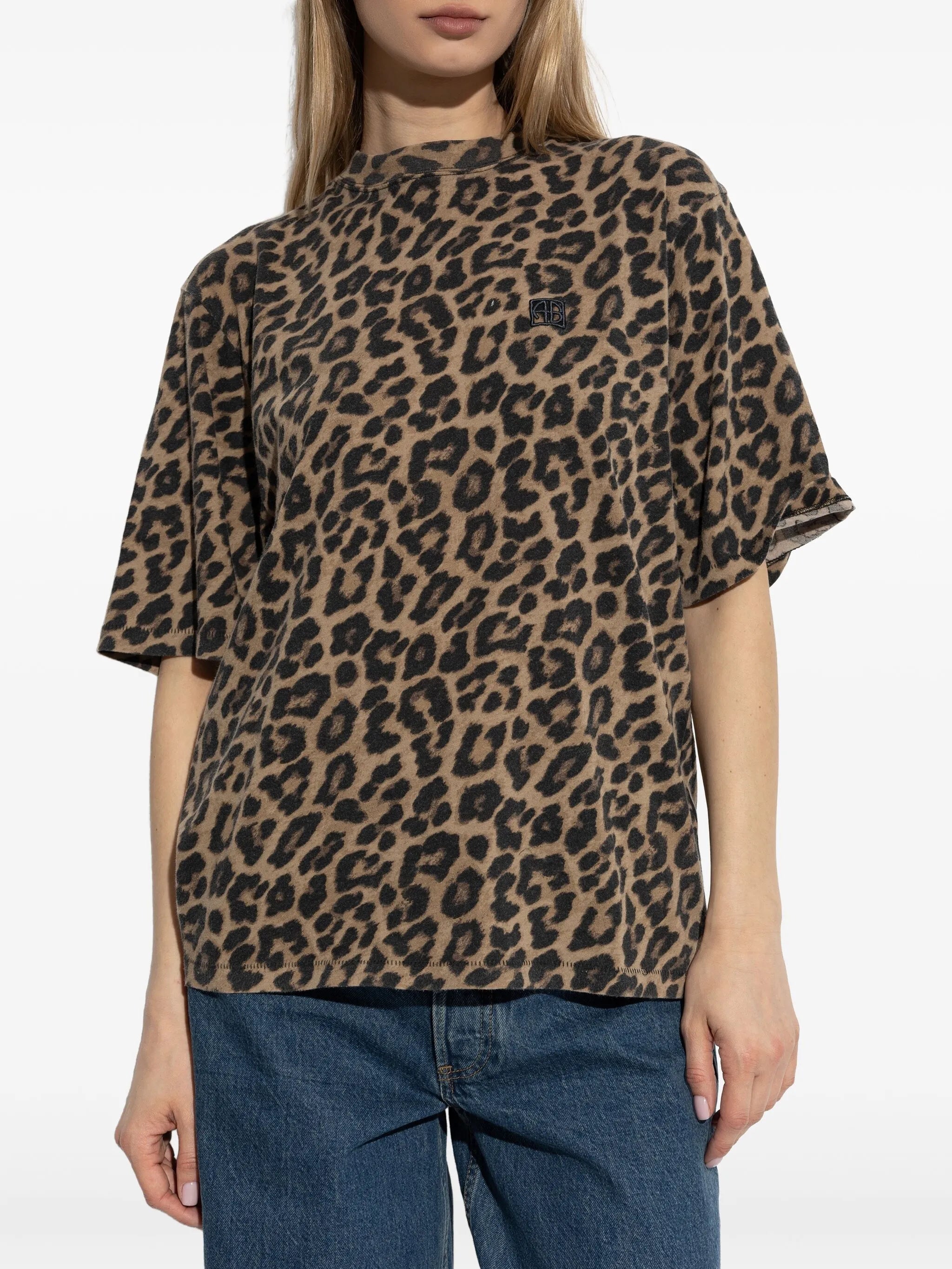 Anine Bing Anine Bing Leopard-print T-shirt, view 2