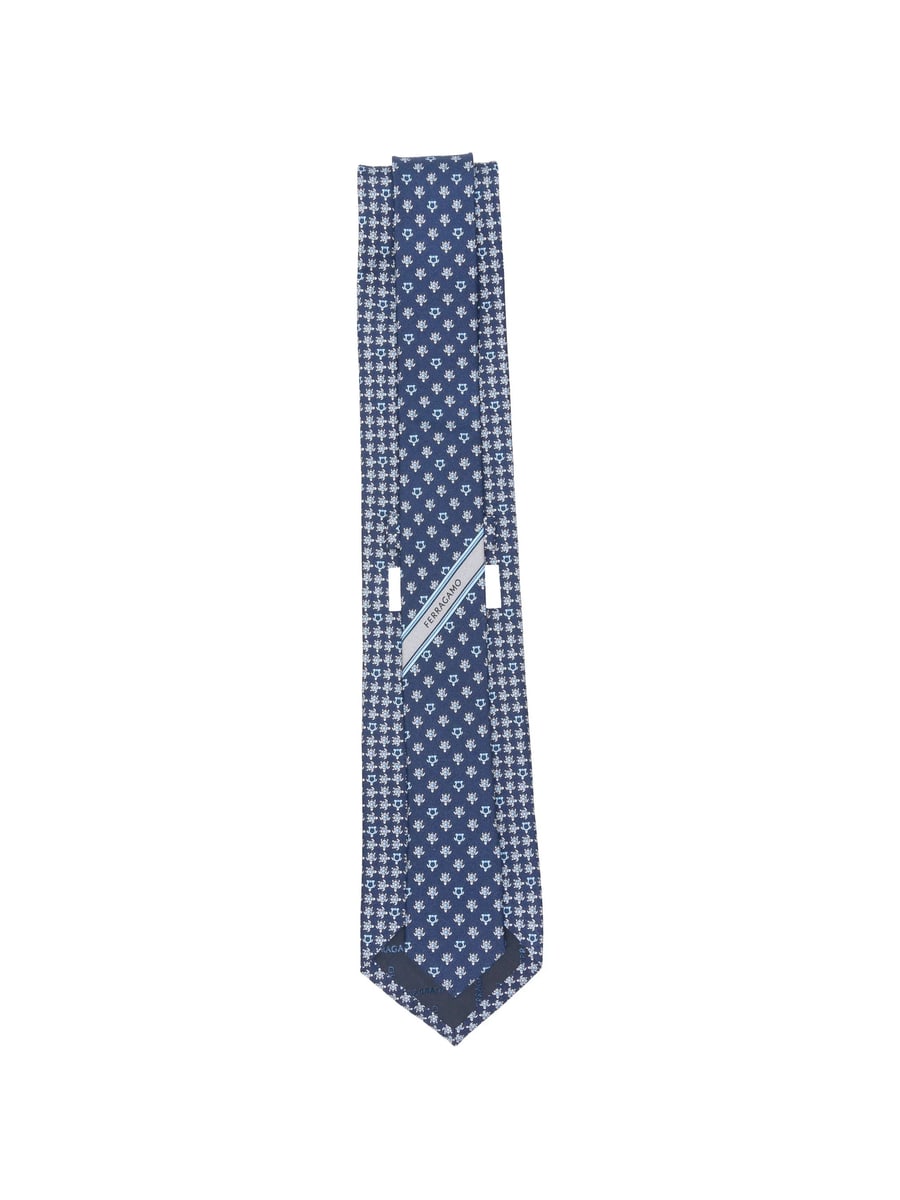 Ferragamo Ferragamo Gancini-print Tie, view 2