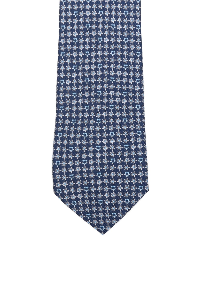 Ferragamo Ferragamo Gancini-print Tie, view 3