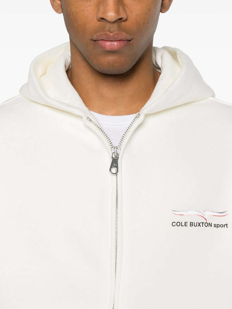 Cole Buxton Cole Buxton Logo-print Zip-up Hoodie, view 4