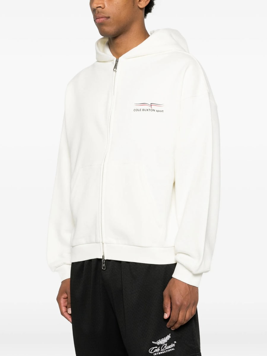 Cole Buxton Cole Buxton Logo-print Zip-up Hoodie, view 5