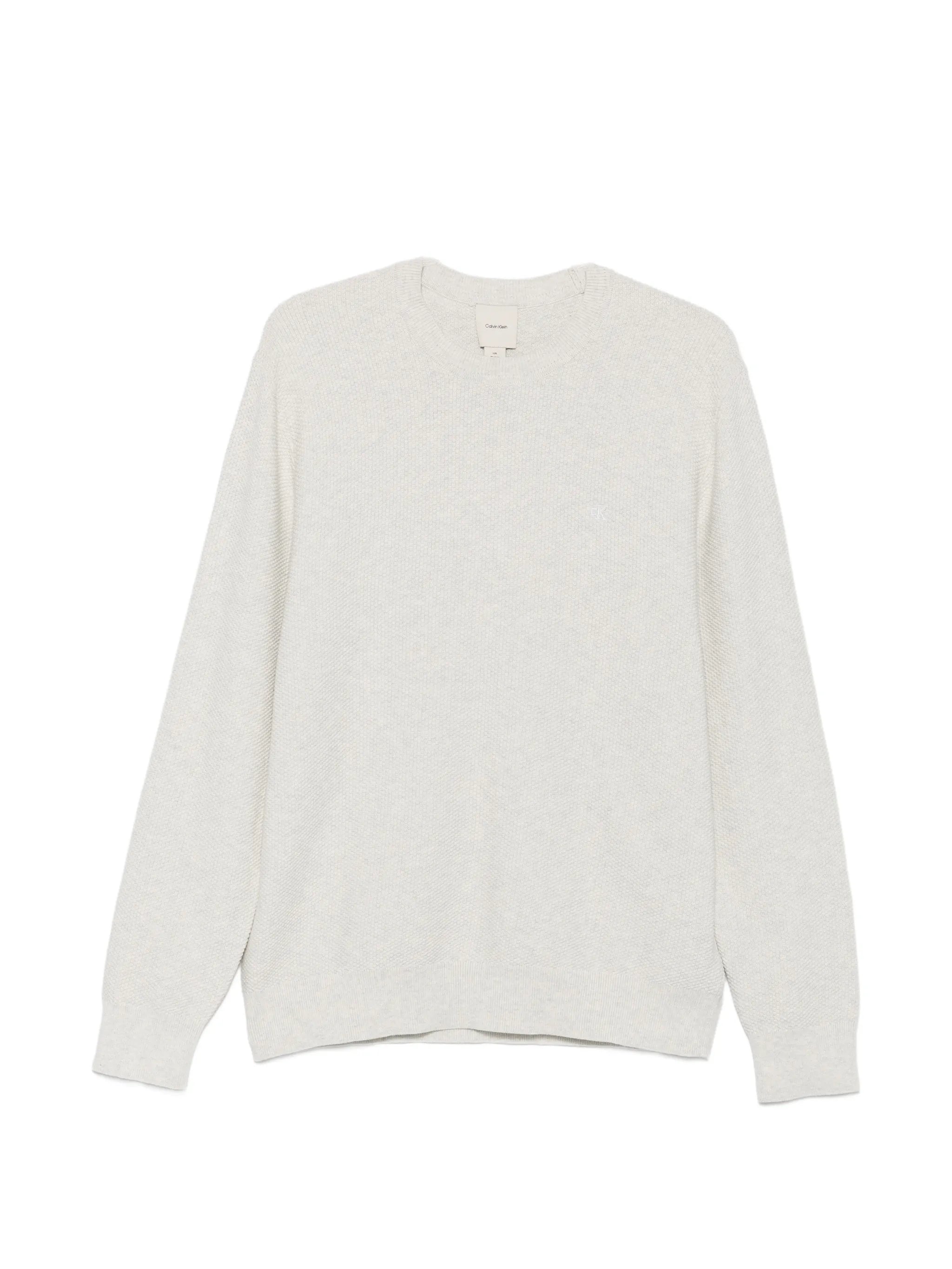 Calvin Klein Calvin Klein Waffle-knit Logo-embroidered Sweater