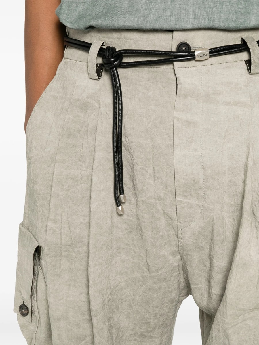 Ziggy Chen Ziggy Chen Cargo-pockets Drop-crotch Trousers, view 2