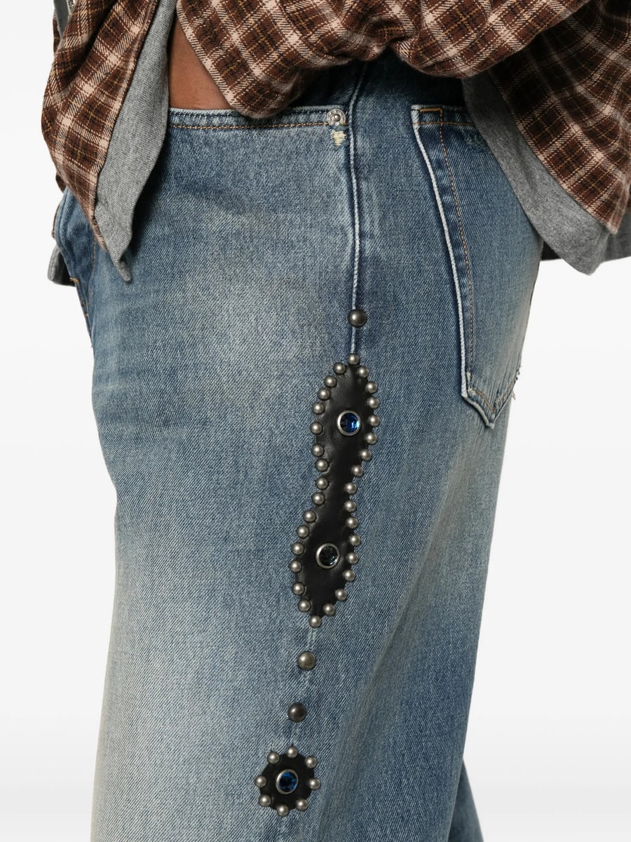 Htc Htc Stud-embellishment Jeans, view 3