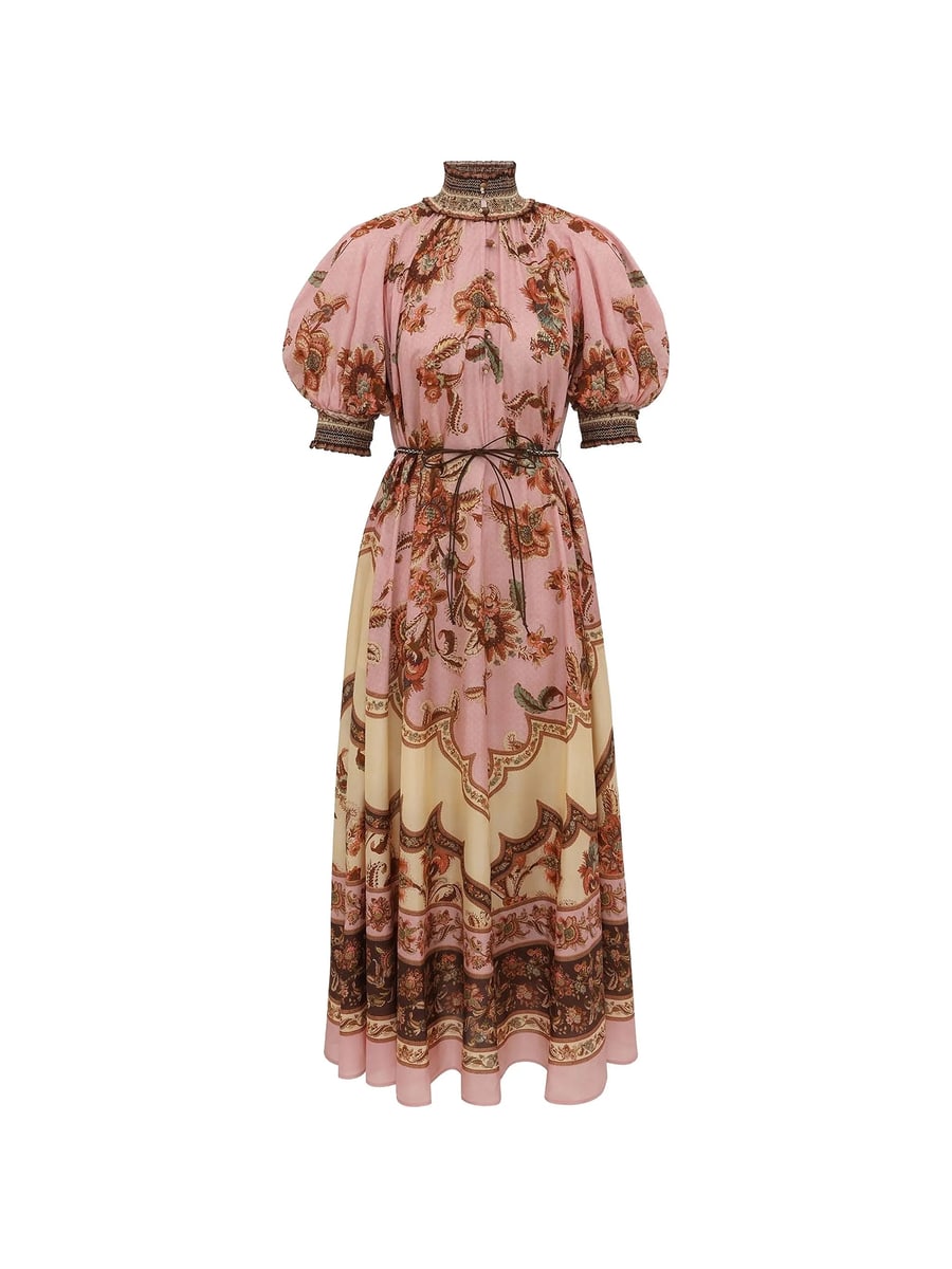 Zimmermann Zimmermann Aster Billow Floral-print Silk Maxi Dress