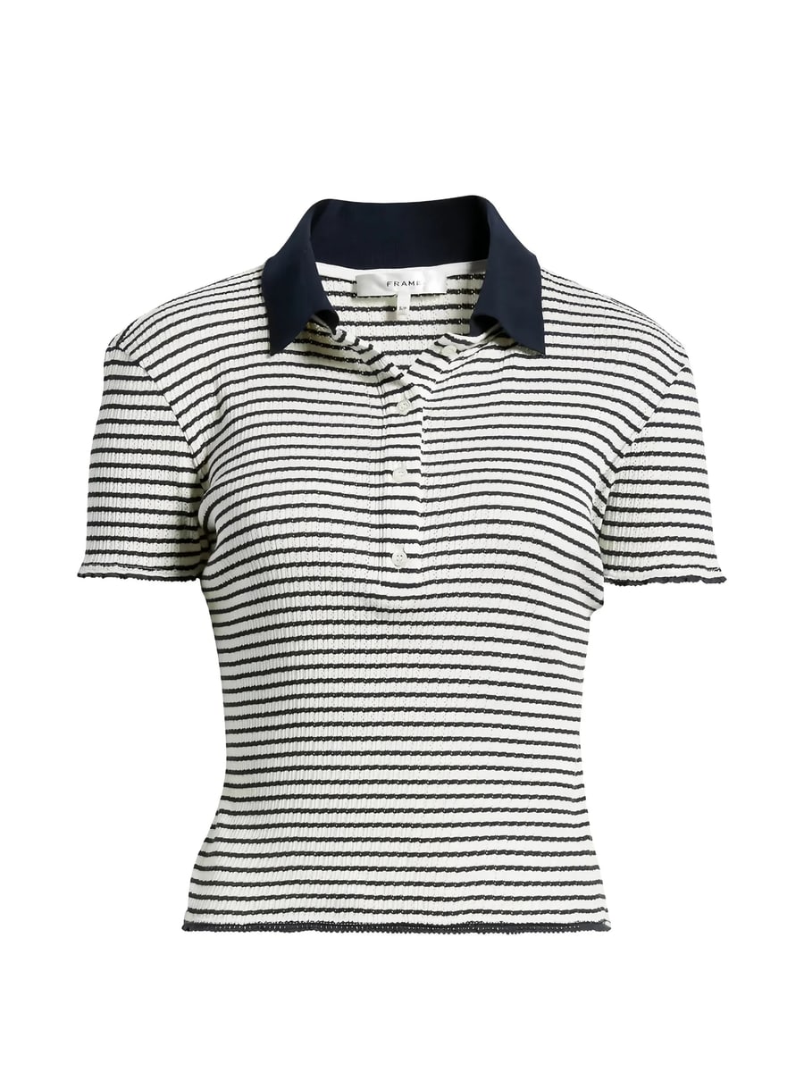 Frame Frame Striped Polo Top