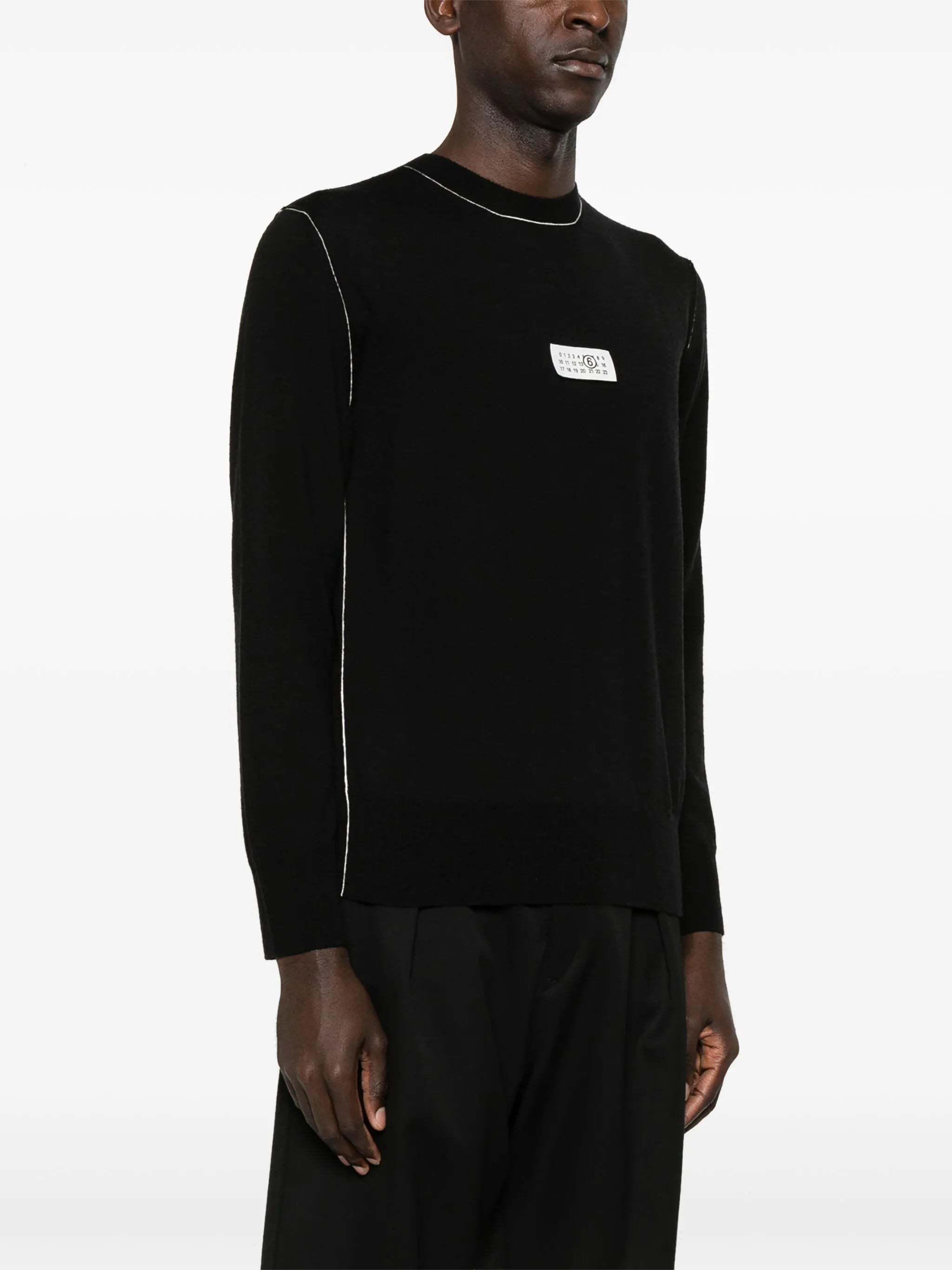 MM6 Maison Margiela Mm6 Maison Margiela Numbers-motif Fine-knit Jumper, view 2