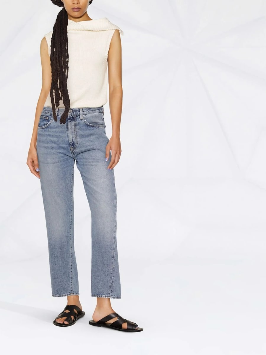 Toteme Toteme Twisted Seam Denim Worn Blue, view 4