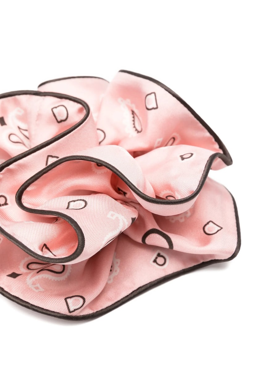 Ferragamo Ferragamo Arabesque Print Silk Scrunchie, view 2
