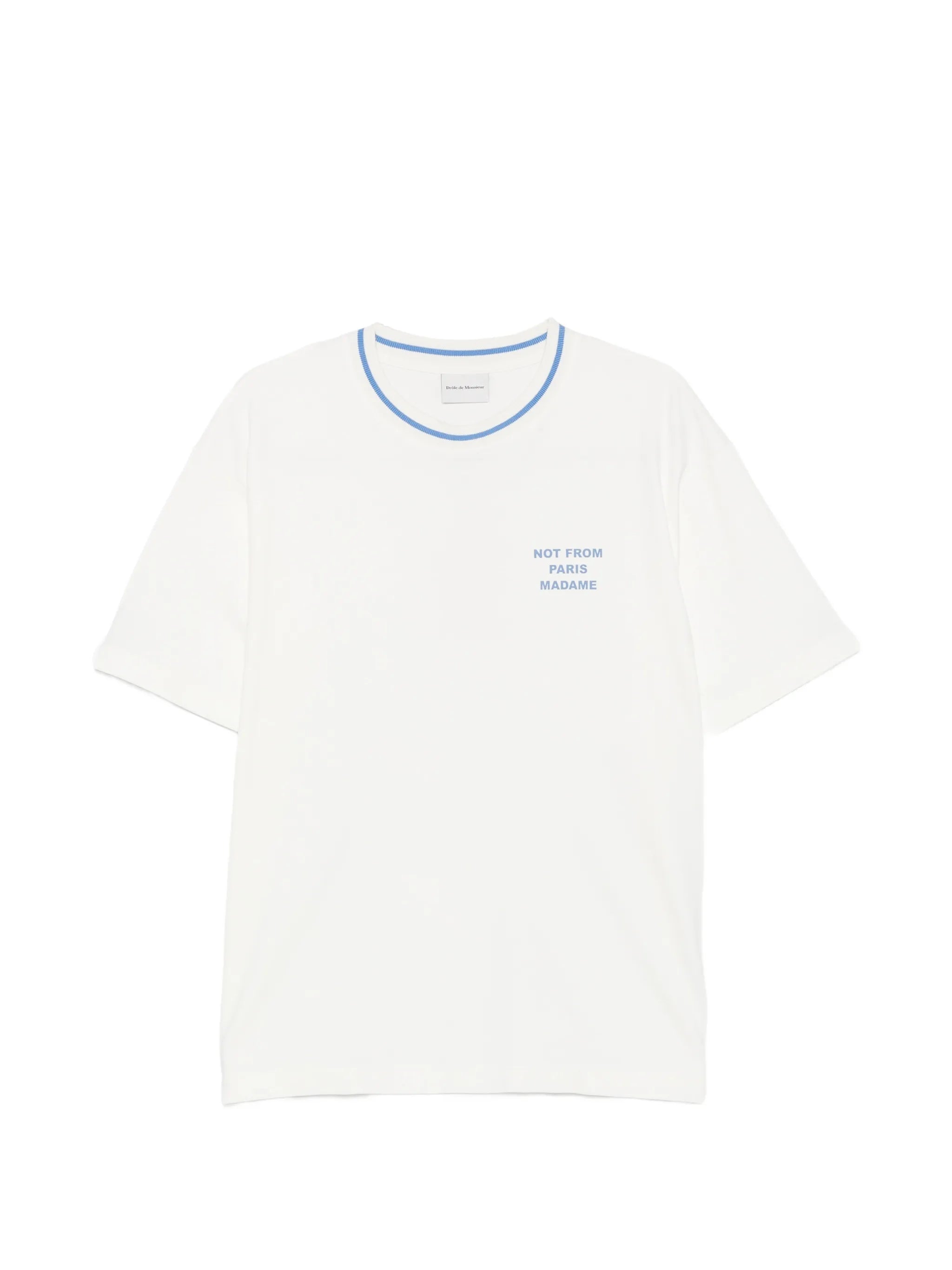 Drole De Monsieur Drole De Monsieur Slogan-print Ringer T-shirt