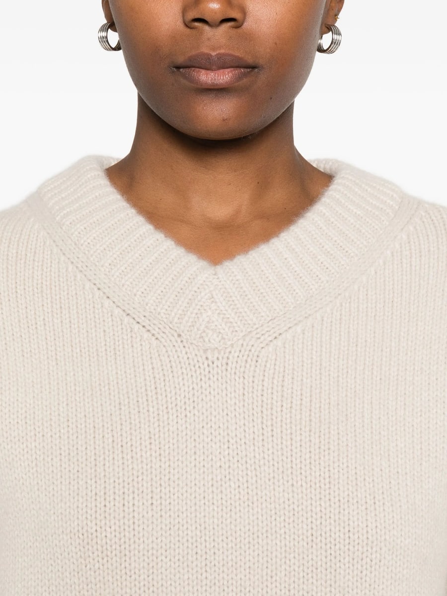 Soft Goat Soft Goat Knit Chunky V Neck, view 5