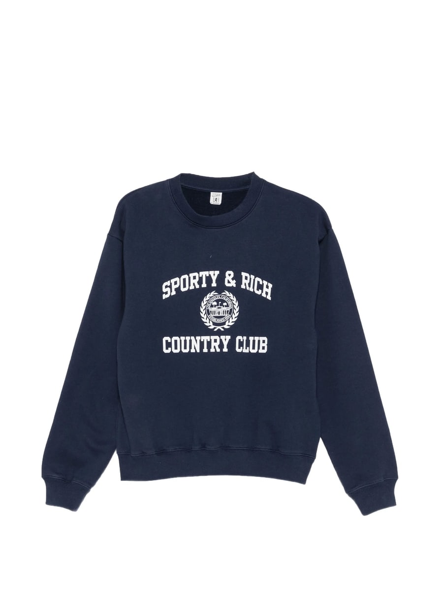 Sporty & Rich Sporty & Rich Country Club Logo-print Sweater