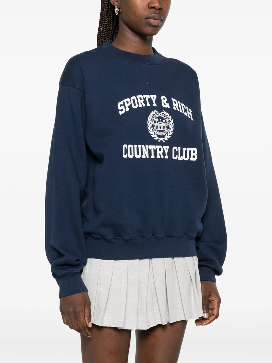 Sporty & Rich Sporty & Rich Country Club Logo-print Sweater, view 4