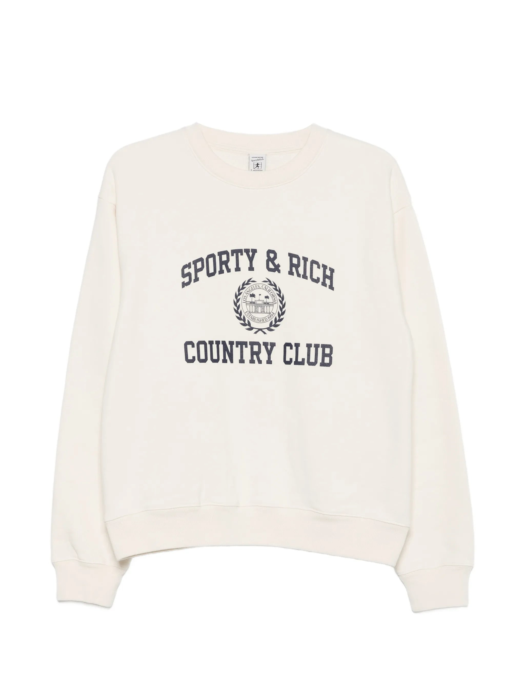 Sporty & Rich Sporty & Rich Varsity Crest Logo-print Cotton Sweatshirt