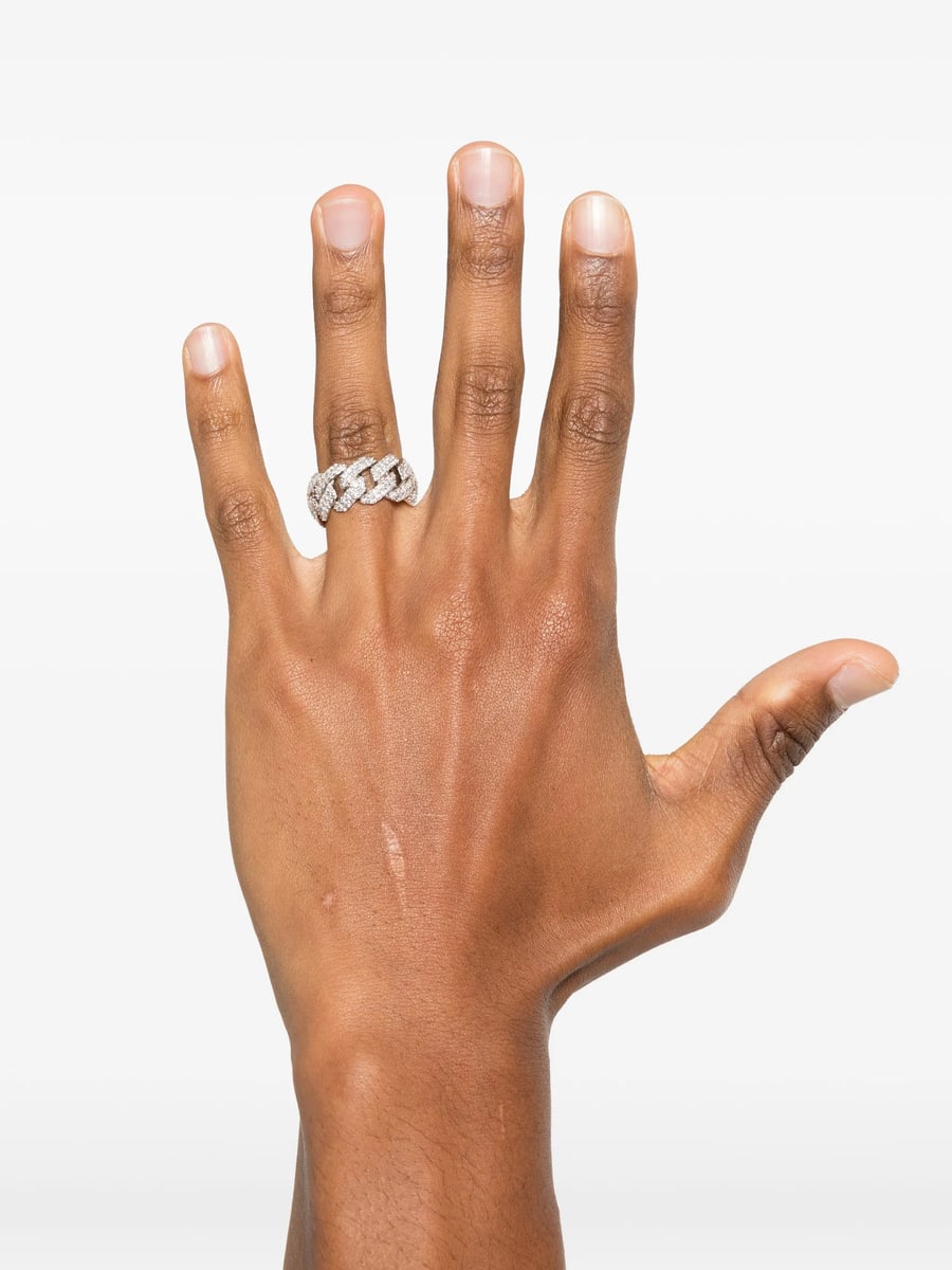 Darkai Darkai Diamond-embellishment Ring, view 2