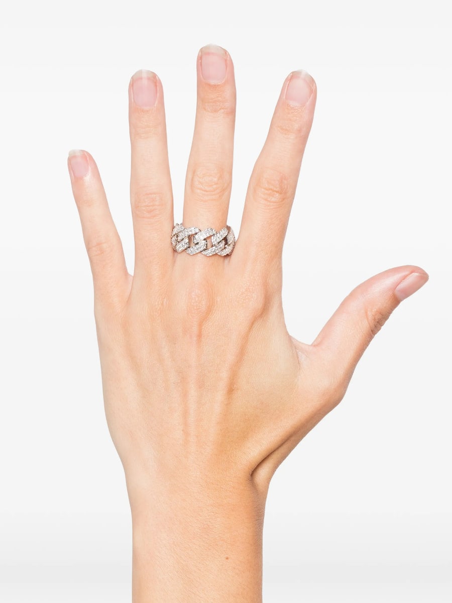 Darkai Darkai Diamond-embellishment Ring, view 3