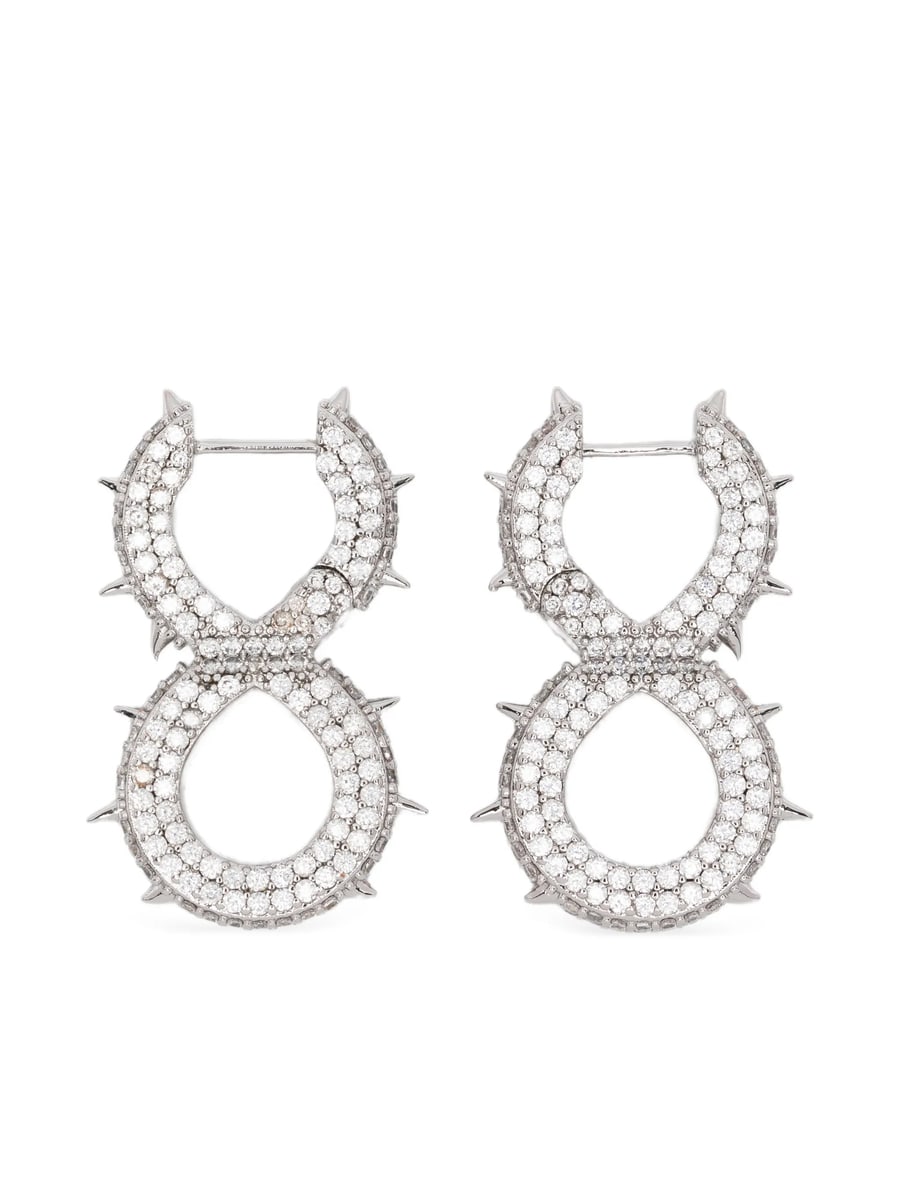 Darkai Darkai Spiked Infinity Earrings
